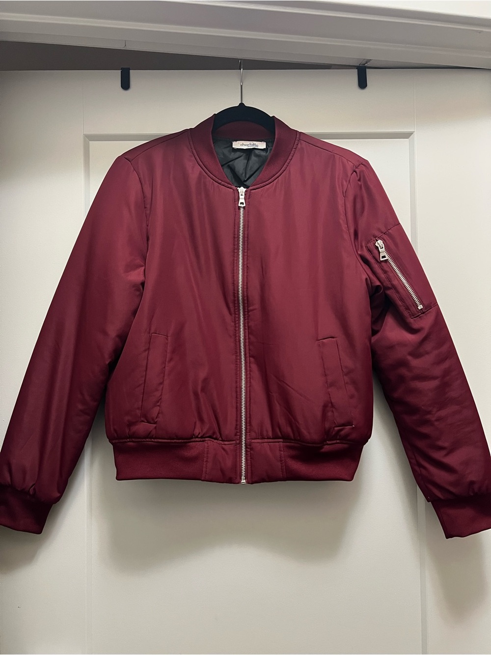 Burgundy Bomber Jacket